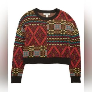 Treasure & Bond Kids' Cotton Patchwork Sweater